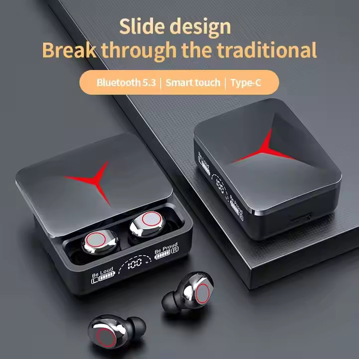 Écouteurs M90 Pro TWS – Bluetooth 5.3 | HIFI | Étanche IPX7 | LED + Mode Gaming