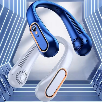 Ventilateur de Cou Portable – 5 Vitesses | USB Rechargeable | Refroidissement Silencieux